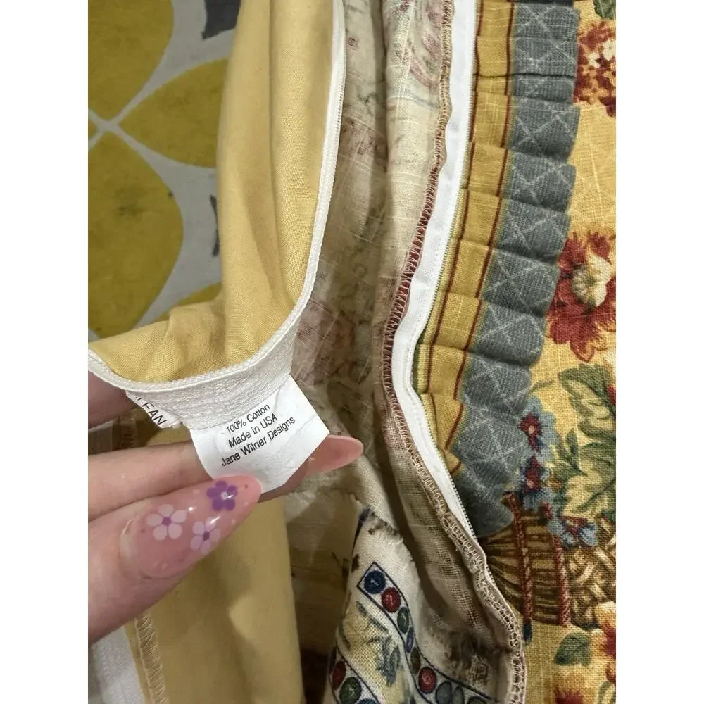 VTG Jane Wilner Rooster French Cottage Toile 7 Piece Duvet Set Shams King